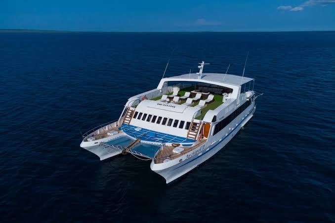Aerial view of the Archipell II catamaran